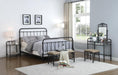 Livingston California King, E.King, & Queen Panel Metal Bed Dark Bronze - U&U Home Budget Furniture (Carteret, NJ)