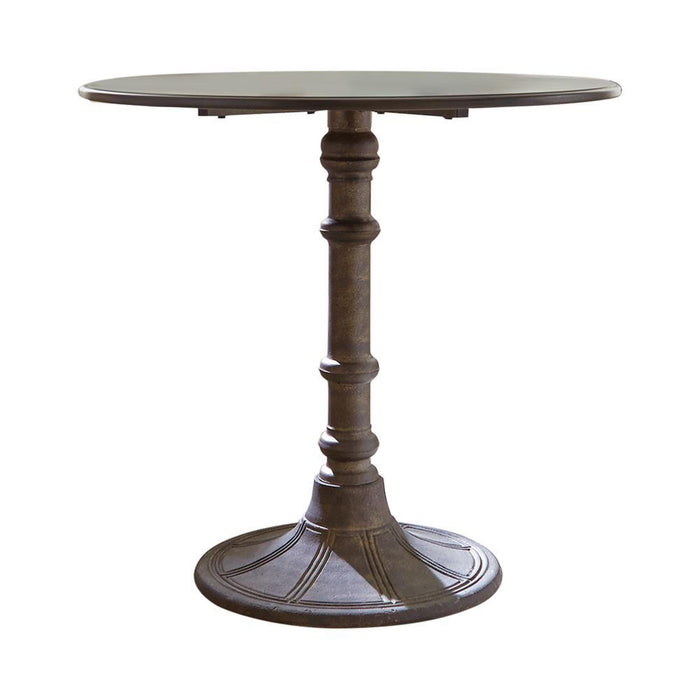 Oswego Round Bistro Dining Table Bronze - U&U Home Budget Furniture (Carteret, NJ)