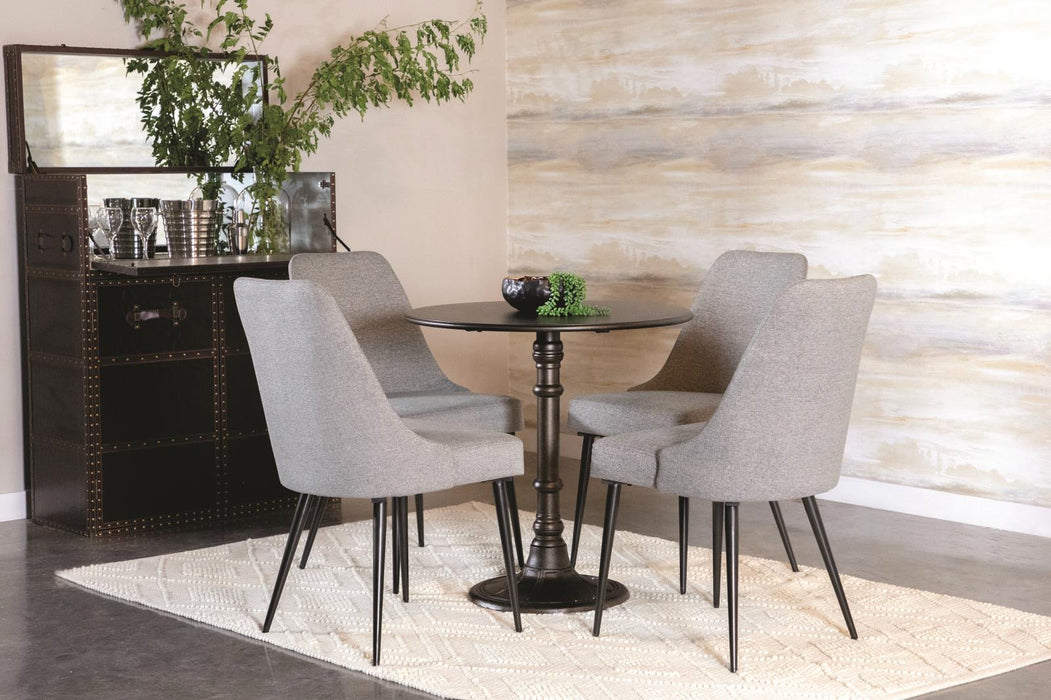 Oswego Round Bistro Dining Table Bronze - U&U Home Budget Furniture (Carteret, NJ)