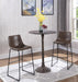 Oswego Round Bar Table Dark Russet and Antique Bronze - U&U Home Budget Furniture (Carteret, NJ)