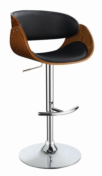 Dana Adjustable Bar Stool Black and Chrome - U&U Home Budget Furniture (Carteret, NJ)