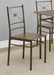 Anna 5-piece Rectangular Dining Set Dark Bronze - U&U Home Budget Furniture (Carteret, NJ)