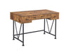 Analiese 3-drawer Writing Desk Antique Nutmeg and Black - U&U Home Budget Furniture (Carteret, NJ)