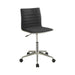 Chryses Adjustable Height Office Chair Black and Chrome - U&U Home Budget Furniture (Carteret, NJ)