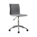 Chryses Adjustable Height Office Chair Grey and Chrome - U&U Home Budget Furniture (Carteret, NJ)