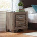 Kauffman 2-drawer Nightstand Washed Taupe - U&U Home Budget Furniture (Carteret, NJ)