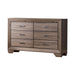 Kauffman 6-drawer Dresser Washed Taupe - U&U Home Budget Furniture (Carteret, NJ)