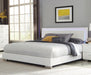 Felicity Eastern King, Queen, & Cal.King Panel Bed with LED Lighting Glossy White - U&U Home Budget Furniture (Carteret, NJ)