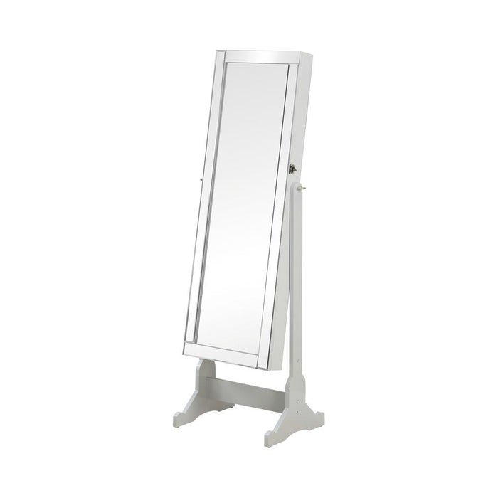 Yvonne Storage Jewelry Cheval Mirror Grey - U&U Home Budget Furniture (Carteret, NJ)