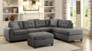 Stonenesse Tufted Sectional Grey - U&U Home Budget Furniture (Carteret, NJ)