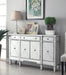 Aconitum 4-door Wine Cabinet Clear Mirror - U&U Home Budget Furniture (Carteret, NJ)