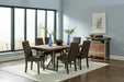 Spring Creek Dining Table with Extension Leaf Natural Walnut - U&U Home Budget Furniture (Carteret, NJ)