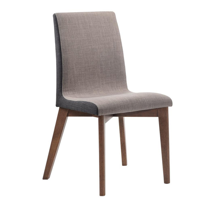 Redbridge Upholstered Side Chairs Grey and Natural Walnut (Set of 2) - U&U Home Budget Furniture (Carteret, NJ)