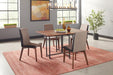 Redbridge Upholstered Side Chairs Grey and Natural Walnut (Set of 2) - U&U Home Budget Furniture (Carteret, NJ)