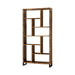 Delwin 10-shelf Bookcase Antique Nutmeg - U&U Home Budget Furniture (Carteret, NJ)