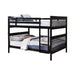 Chapman Full Over Full & Twin Over Full Bunk Bed Black & White - U&U Home Budget Furniture (Carteret, NJ)