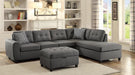 Stonenesse Tufted Storage Ottoman Grey - U&U Home Budget Furniture (Carteret, NJ)