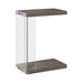 Colby Accent Table Weathered Grey and Clear - U&U Home Budget Furniture (Carteret, NJ)