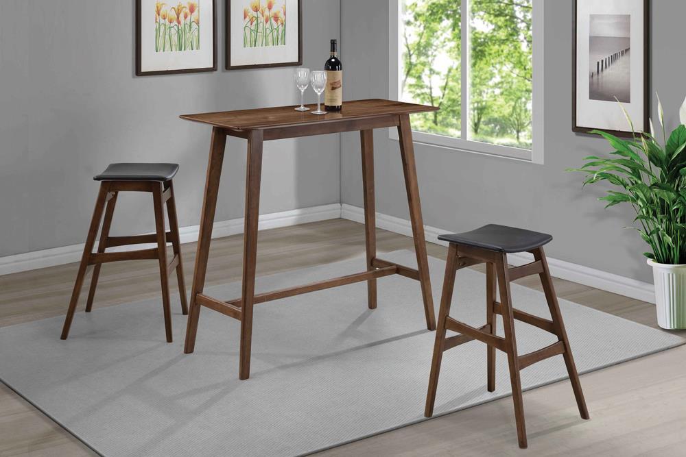 Finnick Rectangular Bar Table Walnut - U&U Home Budget Furniture (Carteret, NJ)