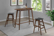 Finnick Tapered Legs Bar Stools Dark Grey and Walnut (Set of 2) - U&U Home Budget Furniture (Carteret, NJ)