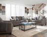 Salizar Flared Arm Sofa Grey - U&U Home Budget Furniture (Carteret, NJ)
