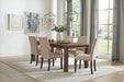 Coleman Rectangular Dining Table Rustic Golden Brown - U&U Home Budget Furniture (Carteret, NJ)