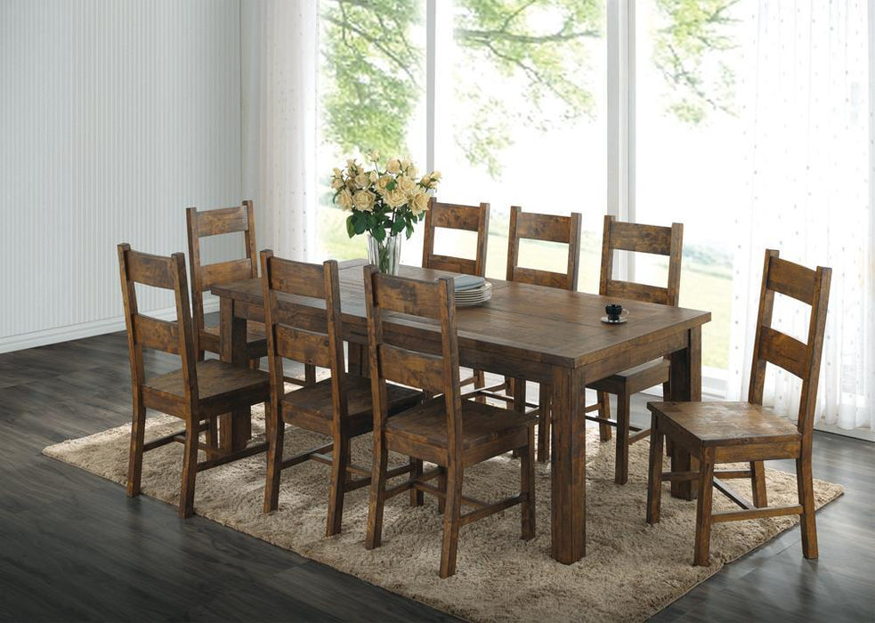 Coleman Dining Side Chairs Rustic Golden Brown (Set of 2) - U&U Home Budget Furniture (Carteret, NJ)