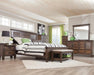 Franco Eastern King & Queen Panel Bed Antique White & Oak - U&U Home Budget Furniture (Carteret, NJ)