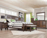 Franco Eastern King & Queen Panel Bed Antique White & Oak - U&U Home Budget Furniture (Carteret, NJ)