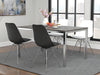 Juniper Armless Dining Chairs White and Chrome (Set of 2) - U&U Home Budget Furniture (Carteret, NJ)