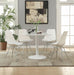 Lowry Round Dining Table White - U&U Home Budget Furniture (Carteret, NJ)