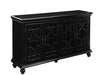 Kovu 4-door Accent Cabinet Black - U&U Home Budget Furniture (Carteret, NJ)
