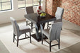 Freda Square Counter Height Table Cappuccino - U&U Home Budget Furniture (Carteret, NJ)