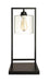 Shoto Glass Shade Table Lamp Black - U&U Home Budget Furniture (Carteret, NJ)