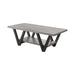 Stevens V-shaped Coffee Table Black and Antique Grey - U&U Home Budget Furniture (Carteret, NJ)