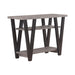 Stevens V-shaped Sofa Table Black and Antique Grey - U&U Home Budget Furniture (Carteret, NJ)