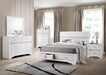Miranda California King. E.King, & Queen 2-drawer Storage Bed Black & White - U&U Home Budget Furniture (Carteret, NJ)