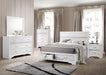 Miranda California King. E.King, & Queen 2-drawer Storage Bed Black & White - U&U Home Budget Furniture (Carteret, NJ)