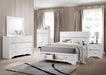 Miranda California King. E.King, & Queen 2-drawer Storage Bed Black & White - U&U Home Budget Furniture (Carteret, NJ)