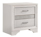 Miranda 2-drawer Nightstand Tray White - U&U Home Budget Furniture (Carteret, NJ)