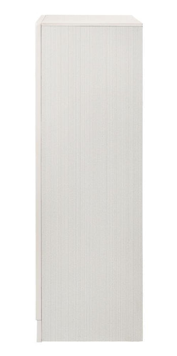 Miranda 5-drawer Chest White and Rhinestone - U&U Home Budget Furniture (Carteret, NJ)
