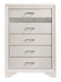Miranda 5-drawer Chest White and Rhinestone - U&U Home Budget Furniture (Carteret, NJ)