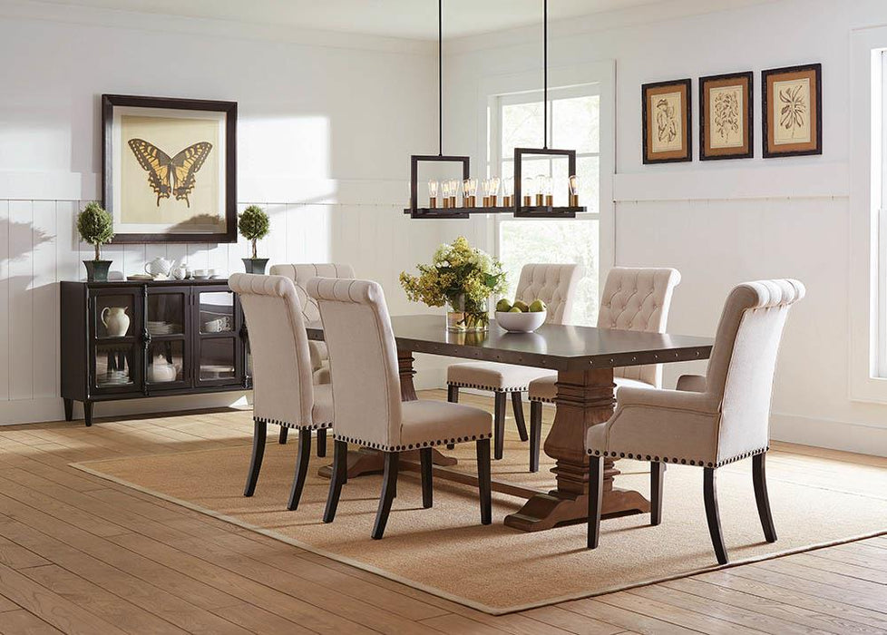 Alana Tufted Back Upholstered Side Chairs Beige (Set of 2) - U&U Home Budget Furniture (Carteret, NJ)