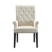 Alana Tufted Back Upholstered Arm Chair Beige - U&U Home Budget Furniture (Carteret, NJ)