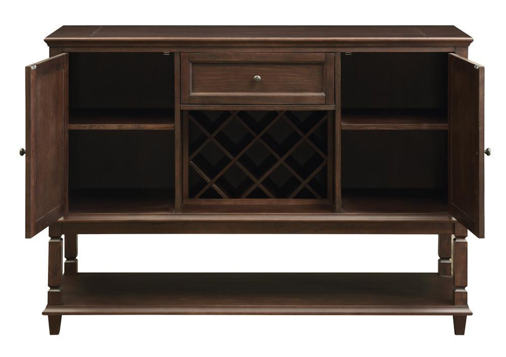 Parkins Server with Lower Shelf Rustic Espresso - U&U Home Budget Furniture (Carteret, NJ)