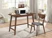 Karri 2-piece Writing Desk Set Walnut - U&U Home Budget Furniture (Carteret, NJ)