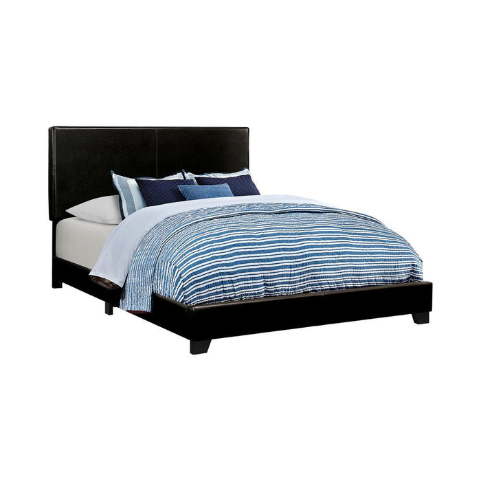 Dorian Upholstered California King, E.King, & Queen Bed Black, Brown, & Grey - U&U Home Budget Furniture (Carteret, NJ)