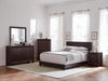 Dorian Upholstered California King, E.King, & Queen Bed Black, Brown, & Grey - U&U Home Budget Furniture (Carteret, NJ)