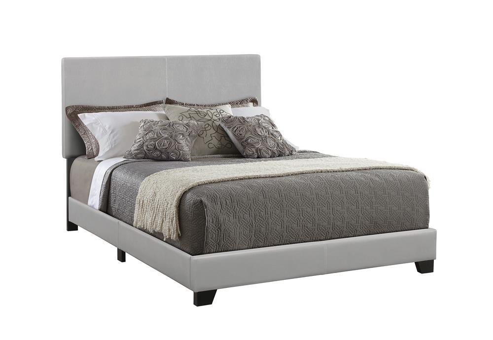 Dorian Upholstered California King, E.King, & Queen Bed Black, Brown, & Grey - U&U Home Budget Furniture (Carteret, NJ)