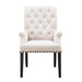 Alana Upholstered Arm Chair Beige and Smokey Black - U&U Home Budget Furniture (Carteret, NJ)